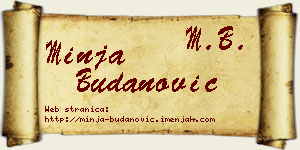 Minja Budanović vizit kartica
